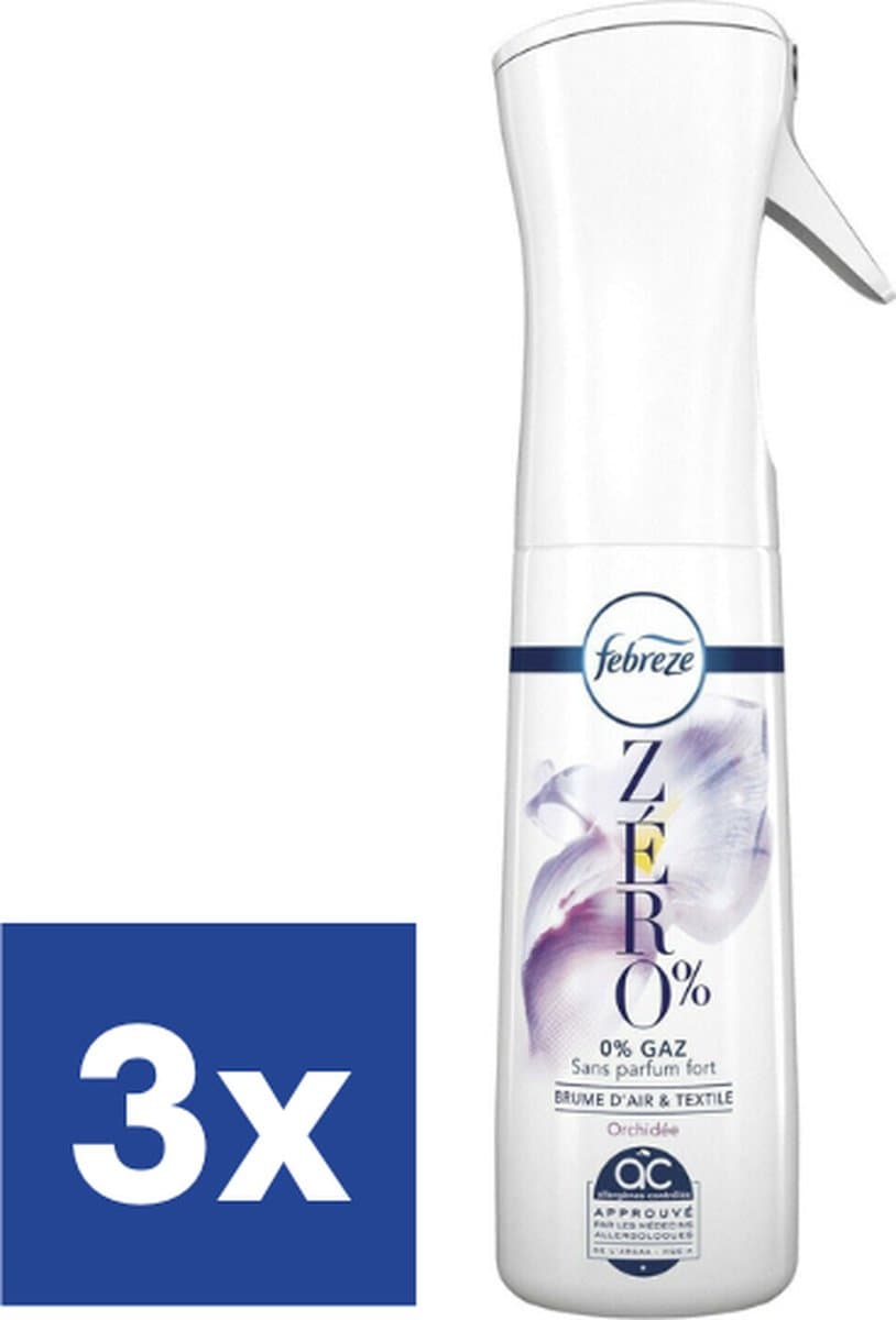 Febreze Textielverfrisser Orchidee Zero% - 3 x 300 ml — afbeelding 1