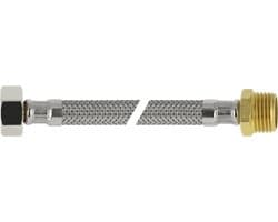 Flexibele aansluitslang - rvs gevlochten - binnendraad x buitendraad - 3/8 - DN8 - lengte 35cm
