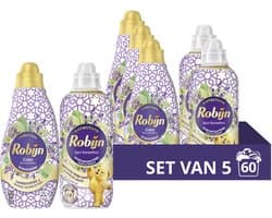 Robijn Perfect Match Wasmiddel en Wasverzachter Pakket - Spa Sensation - een beetje wellness in je was met de ontspannende geur van eucalyptus en lavendel - set van 5 (60 wasbeurten)
