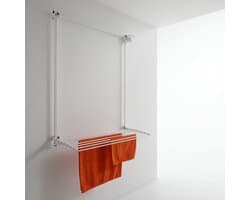 Foxydry Wall 152 cm White - droogrek wandmontage -bediening rechts- Witte kleur - 152 x 52 x 137 cm