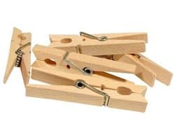 Ultra Clean Houten wasknijpers - 120x stuks - van 7 cm - Huishoudelijke producten - wasgoed - knijpers / wasspelden