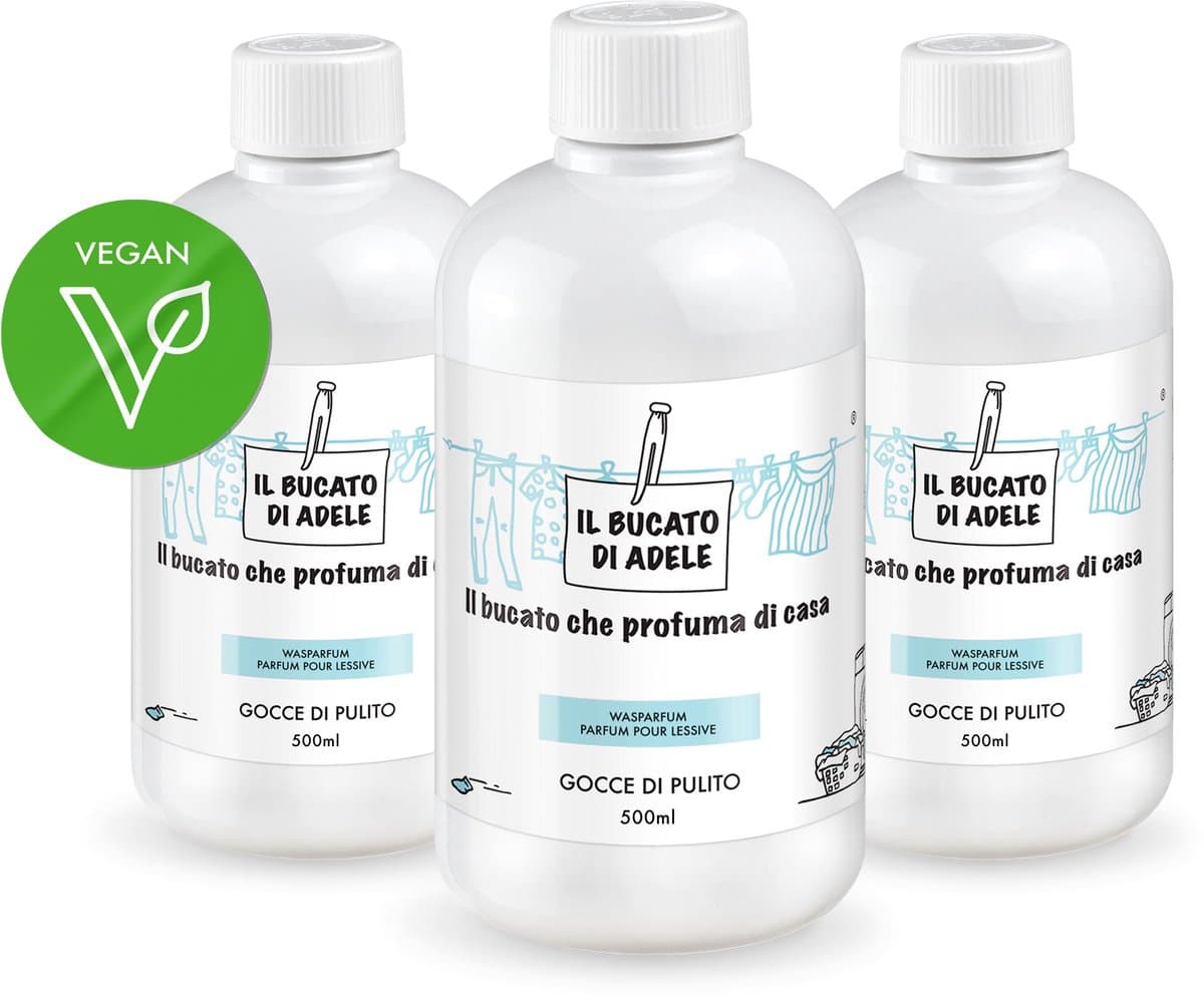 Il Bucato di Adele Wasparfum - Italiaanse Was Parfum - Schone Druppels 3x 500ml — afbeelding 1
