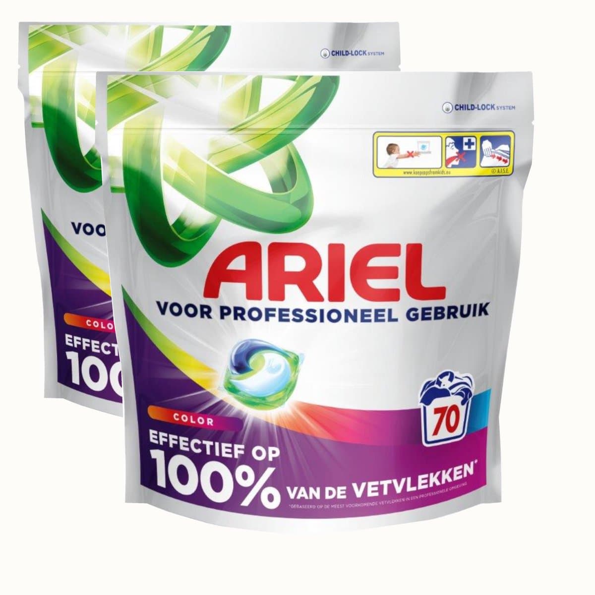 Ariel All in 1 Pods Color - 2x70 Wasbeurten - Voordeelverpakking — afbeelding 1