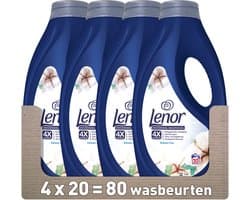 Lenor Vloeibaar Wasmiddel Katoen Fris - 4 x 20 Wasbeurten