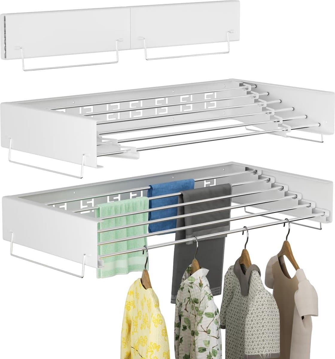 Equivera Wanddroogrek - Wasrek - Droogrek - Wanddroogrek Inklapbaar - Wand Droogrek — afbeelding 1