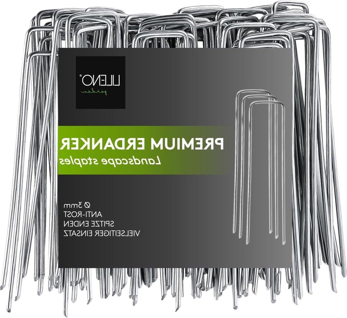 Onkruiddoek haringen 50 stuks - 14 x 3 cm - tuinvlies tent grondankers - onkruidfolie gazonrooster camping — afbeelding 1
