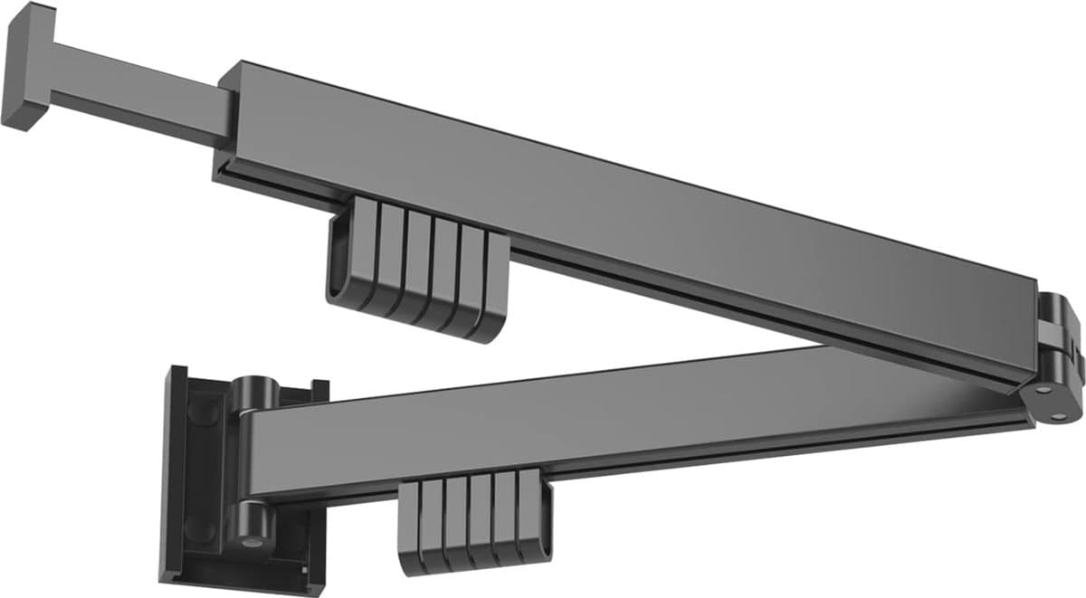 Inschuifbaar wanddroogrek voor kleding met haken - ruimtebesparend en opvouwbaar 85 cm/115 cm — afbeelding 1