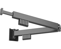 Inschuifbaar wanddroogrek voor kleding met haken - ruimtebesparend en opvouwbaar 85 cm/115 cm