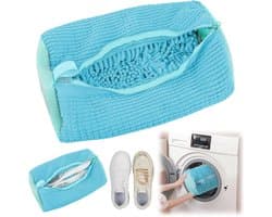 Waszak - Wasnet Voor Schoenen - Waszak Voor Schoenen - Schoenen Waszak - 39 x 19 Cm - Netje Anti-Vervorming - Delicaat Wasgoed - Schoen Wassen - Schoenenwaszak - Wasgoed - Wasmachine - Schoenen / Sneakers - Met Rits En Hangende Ring - Herbruikbaar