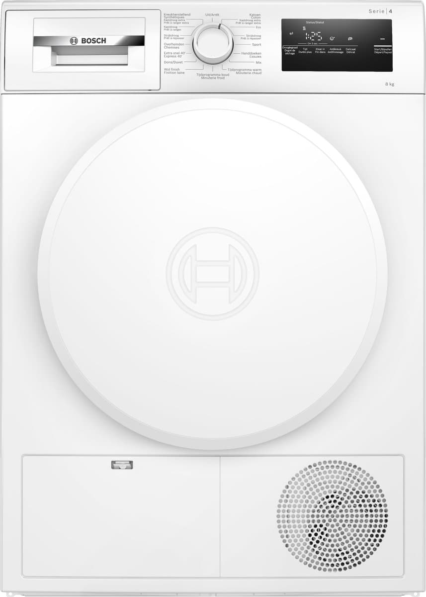 Bosch WTH8300AFG - Warmtepompdroger - 8 kg - Droogt zoals jij wilt met Auto Dry - NL/FR Display - Stil — afbeelding 1