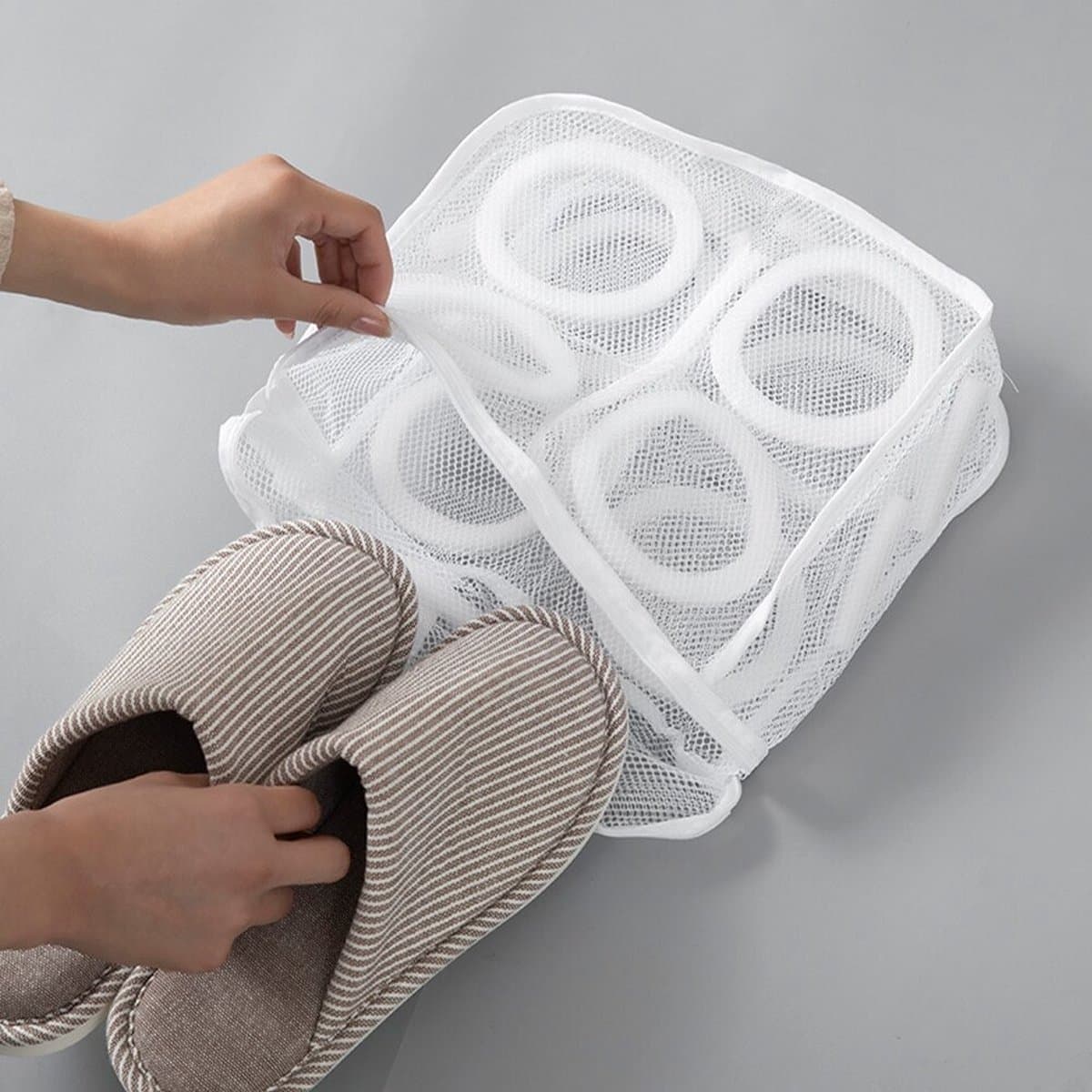 Schoen Wassen - Opbergtas Wasmachine - Speciale Zorg Waszak Huishouden - Schoen Waszak - Netje Anti-Vervorming — afbeelding 1