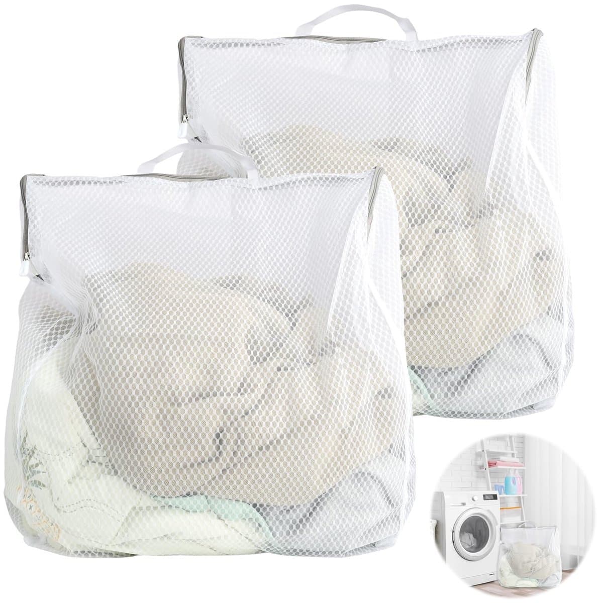 MTTproducts - Set van 2 Grote Herbruikbare Netwaszakken, 50 x 60 cm — afbeelding 1