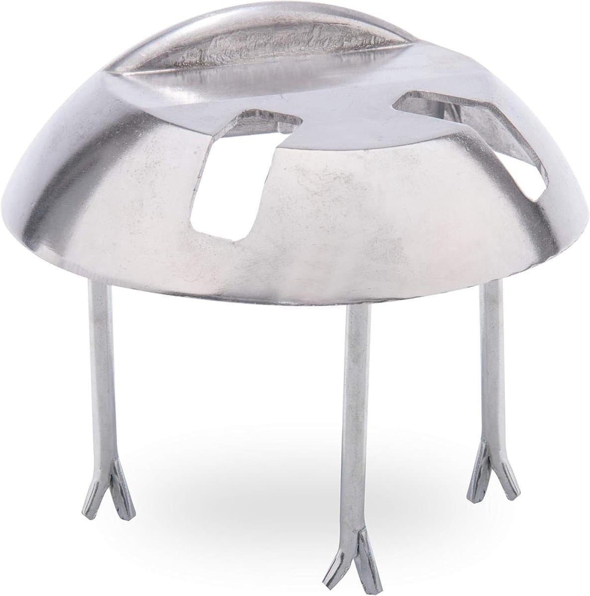 Bodemaanslag - Vloeranker poort - Hekwerk monteren - Om in beton te gieten - Ø205 x 65 mm - Aluminium — afbeelding 1