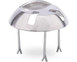 Bodemaanslag - Vloeranker poort - Hekwerk monteren - Om in beton te gieten - Ø205 x 65 mm - Aluminium