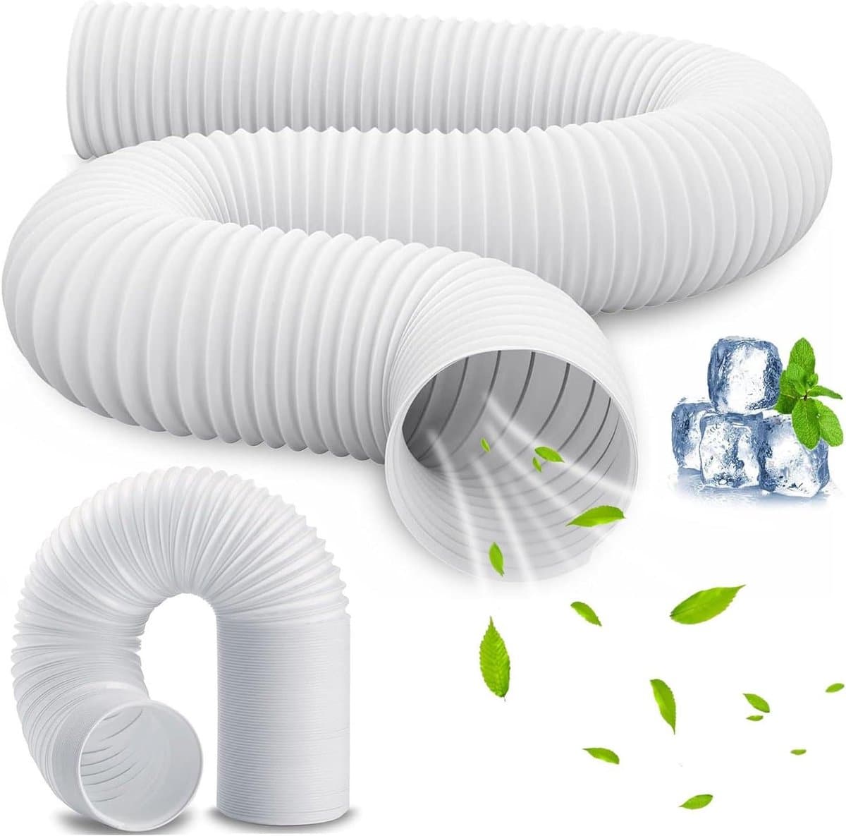 Afvoerslang - Universele slang - Airco koeling - Ingebouwde staaldraad - 3 meter 150mm - Zwart — afbeelding 1
