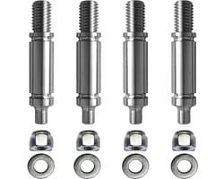Droger Trommel Assen - Roller Kit - Apparaat Reparatie - Roestvrij Staal - 4 Stuks - Zilver