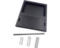 Compacte lekbak - Afvalbak koffie - Koffiezetapparaat onderhoud - Uitgebreid afvoersysteem - 24 x 21 x 4 cm - Zwart