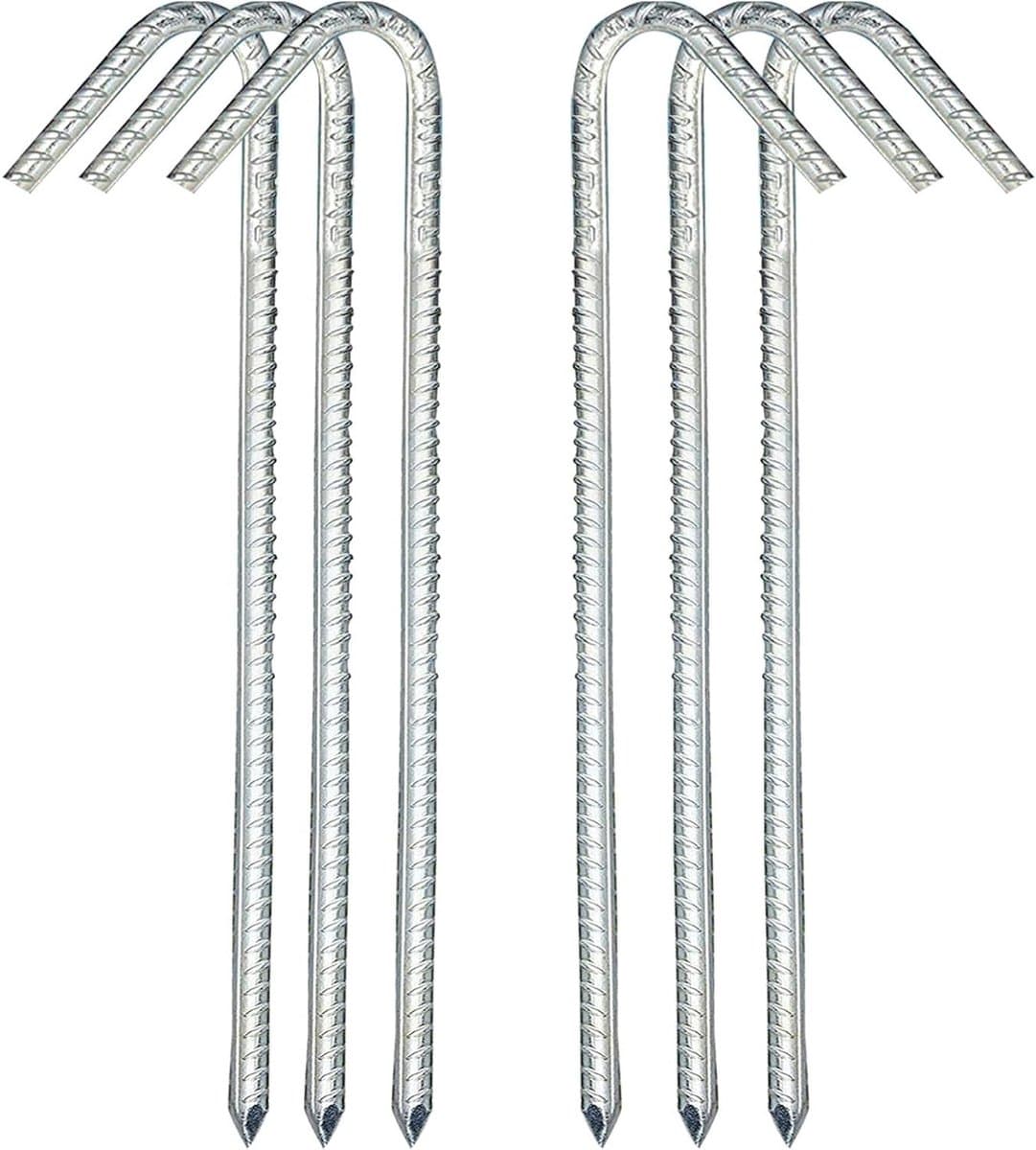 Ground anchor, tent nails, ground anchor, garden pegs, steel garden poles, poles, pegs, tent pegs, landscape, staples - ShopVlot — afbeelding 1