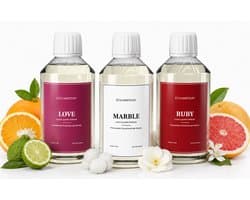 STEAMSTORY - Wasparfum Love Bundel 3x 250ml - Luxe Geur Booster - Wasgeur - Langdurige frisheid - Love Ruby Marble