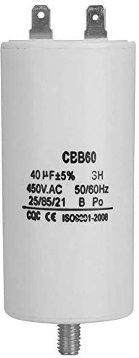 Dailygoods- Condensator 450V 40uF - Aanloopcondensator - Motor Start - Frequentie 50/60Hz - Hoge isolatieweerstand - Geschikt voor wasmachines/pompen - Motorcondensator — afbeelding 1