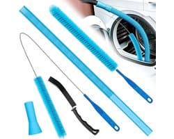 5-Delige Wasmachine Reinigingsborstel - Flexibele Vent Borstel - Drogerontluchtingsreinigingsset - Pijpenreinigingsborstel - Wasmachine Reinigingsborstel - Radiatorreinigingsborstel - Geschikt Voor Droger, Kleding, Koelkast - Blauw