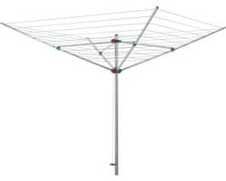 Droogmolen XL - Wasrek buiten - Was drogen - Drie draagarmen - 40 meter lijn - Zilver