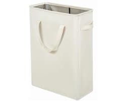 Inklapbare wasmand - Wasmand - Opvouwbare opbergmand - 45 liter - Gebroken wit - Oxford-stof