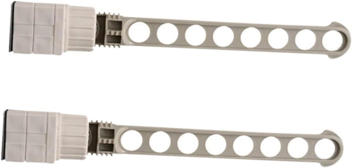 Intrekbare Waslijn - Kledingdroger Hanger - Kleding Drogen - 8 Gaten Ontwerp - 33.8X5X0.3CM - Grijs — afbeelding 1