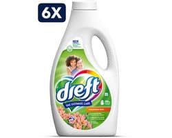 6 x Dreft Vloeibaar Wasmiddel Amazone Regen 32 Wasbeurten - 1,4 liter