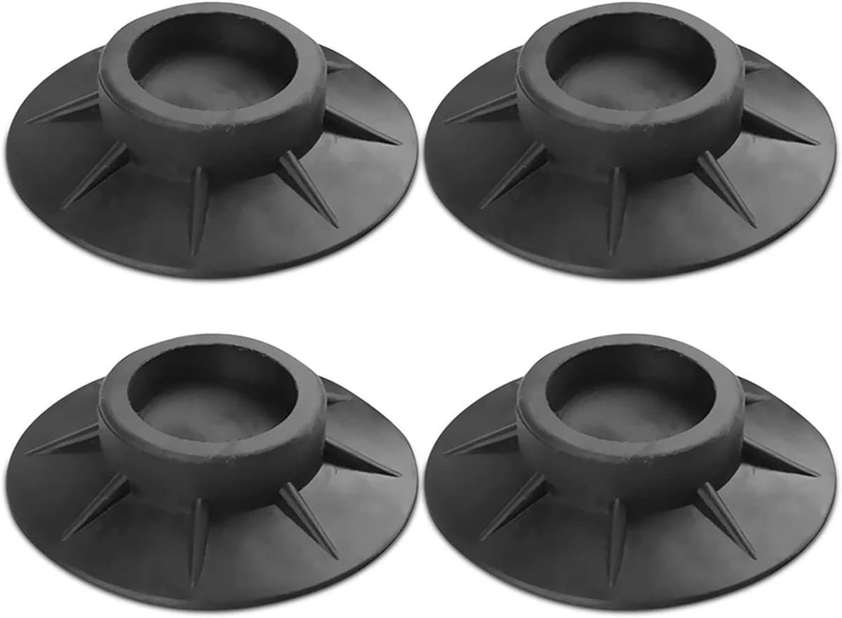 Trillingsdempers Wasmachine - Rubberen Poten - Stille Werking - Antislip Ondersteuning - 4 Stuks - Zwart — afbeelding 1
