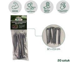 Lustan - Stalen U-vormige Tuinpinnen - 12cm - Set van 20 — afbeelding 1