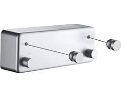 DailySupplies® Waslijn Uittrekbaar - Wanddroogrek - Wasdraad - Grijs