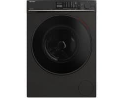 Sharp ESNFL014CBNA2BX - wasmachine - 10 Kg - energie label A - 1400 toeren - automatisch doseersysteem - wifi - mat zwart