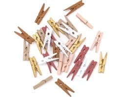 Mini Knijpers Vintage - 30 Kleine Knijpertjes voor Kaarten of Foto's — afbeelding 1