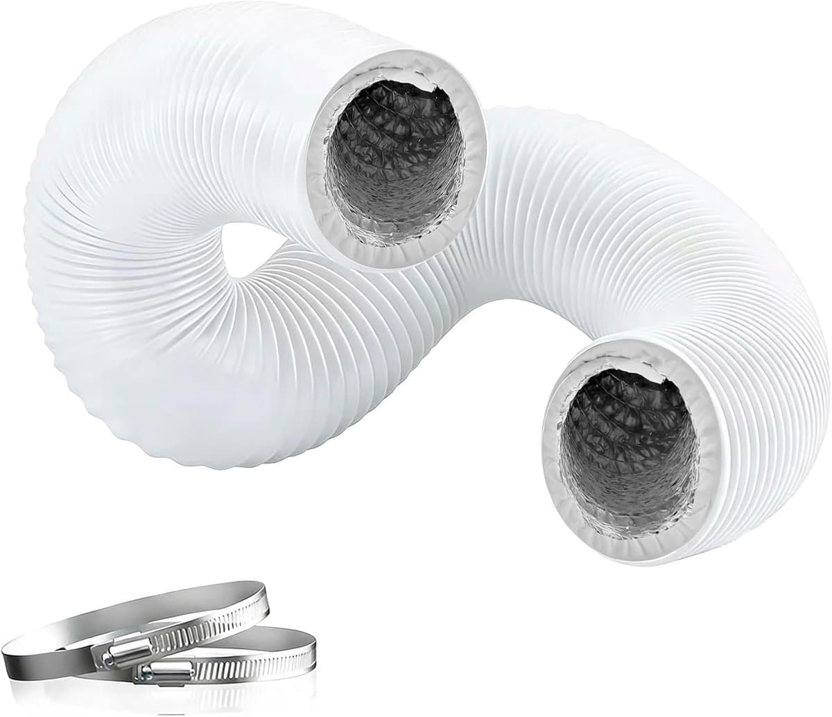 Afvoerslang Flexibel - Ventilatieslang PVC - Droger Ventilatie - Warmtebestendig Snijdbaar - 5 Meter 150mm - Zwart — afbeelding 1