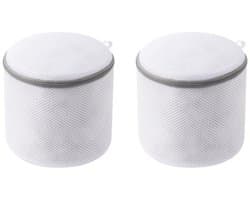 BH Waszakje – 2 Stuks – Grijs – Waszak voor Beha – Lingerie Waszak – Beschermende Waszak met Rits – Voor Wasmachine – Voorkomt Vervorming & Beschadiging – 15x17 cm