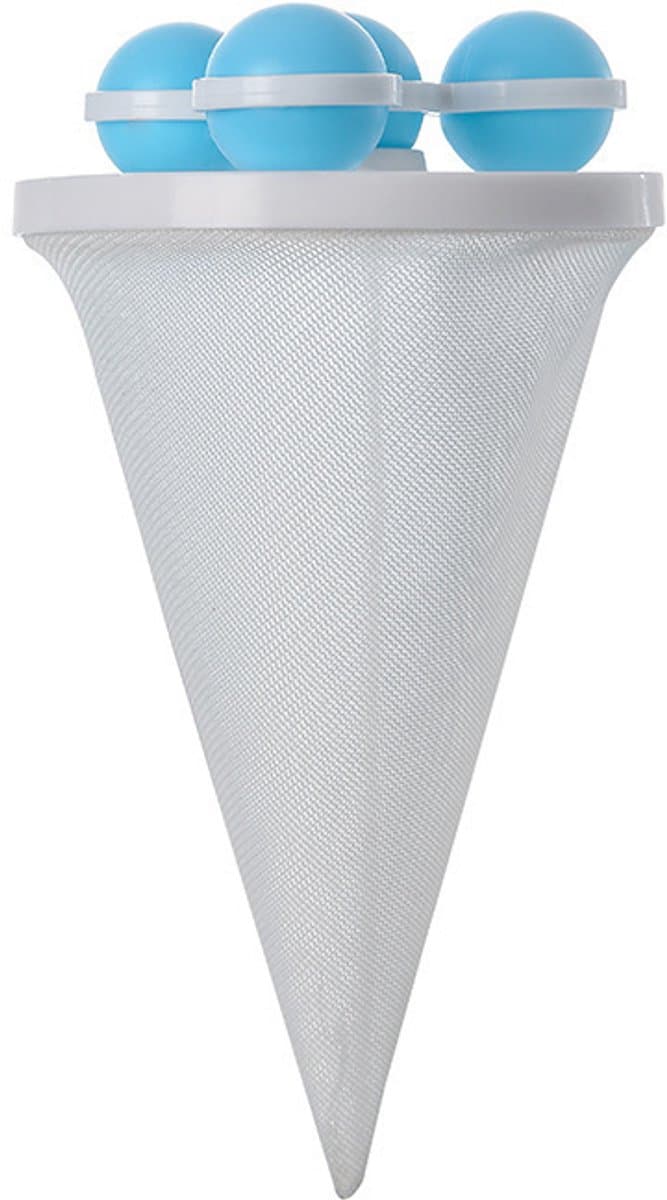 Haarfilterzak voor de wasmachine, opvangbak voor wasmachinehaar, filterzak voor de wasmachine, haarbal voor de wasmachine, wasmachineaccessoires (driedelige set) blauw + paars + roze — afbeelding 1