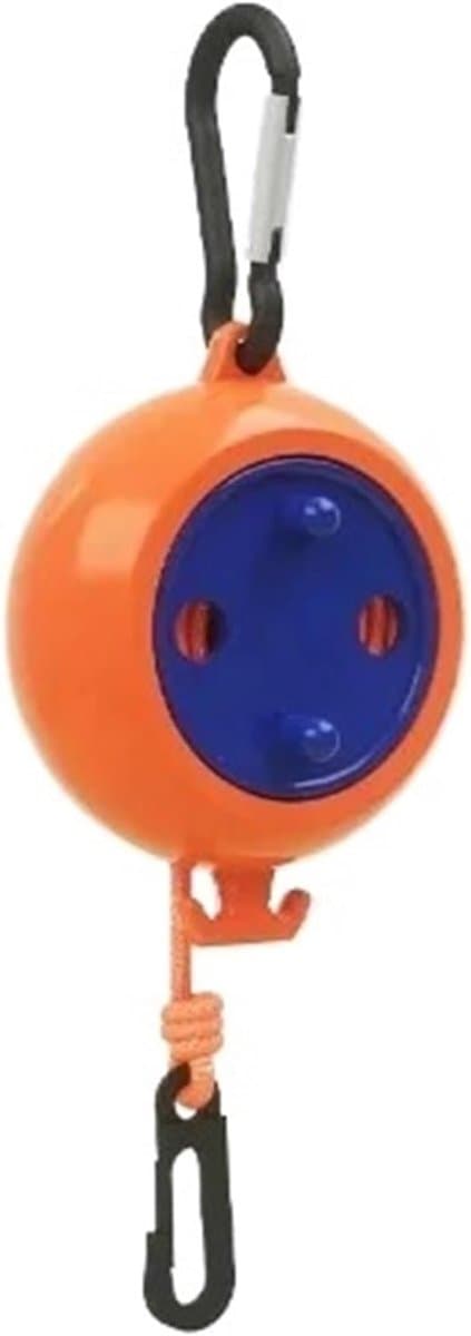 Uittrekbare Waslijnen - Draagbare Lijnen - Buiten Droge Kleding - Dubbele Set - 8 Meter Lengte - Oranje — afbeelding 1
