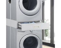 Stapelkit Met Lade - Wasstapelaar - Wasmachine Combineren - Universeel 60cm - 60x54cm - Wit