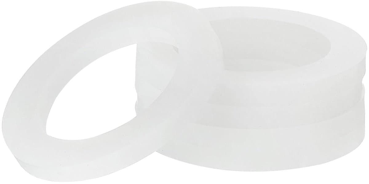 Allecto plus - Siliconen afdichting 30 mm voor douche douchekop - set van 5 stuks met 20 mm D - witte VMQ afdichtringen voor water slang kraan buisleiding — afbeelding 1