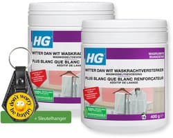 HG witter dan wit waskrachtversterker met vlekoplosser totaal - 2 Stuks - Inclusief sleutelhanger