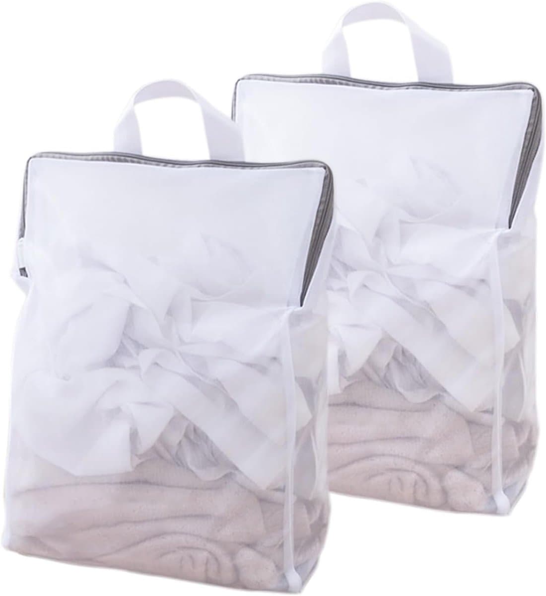 Van 2 wasnetten voor wasmachine - Waszakjes - 50x60x10 Cm - Met handvatten - Herbruikbare waszakken - Voor ondergoed slips sjaals truien - Waszak groot — afbeelding 1