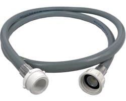 Aanvoer-verleng slang wasmachine / vaatwasser 2,5 meter lengte | Te gebruiken tot 60 bar | Universele 3/4 schroefaansluiting | Twee rechte slangaansluitingen waarvan 1 contra | Multaparts® huismerk — afbeelding 1