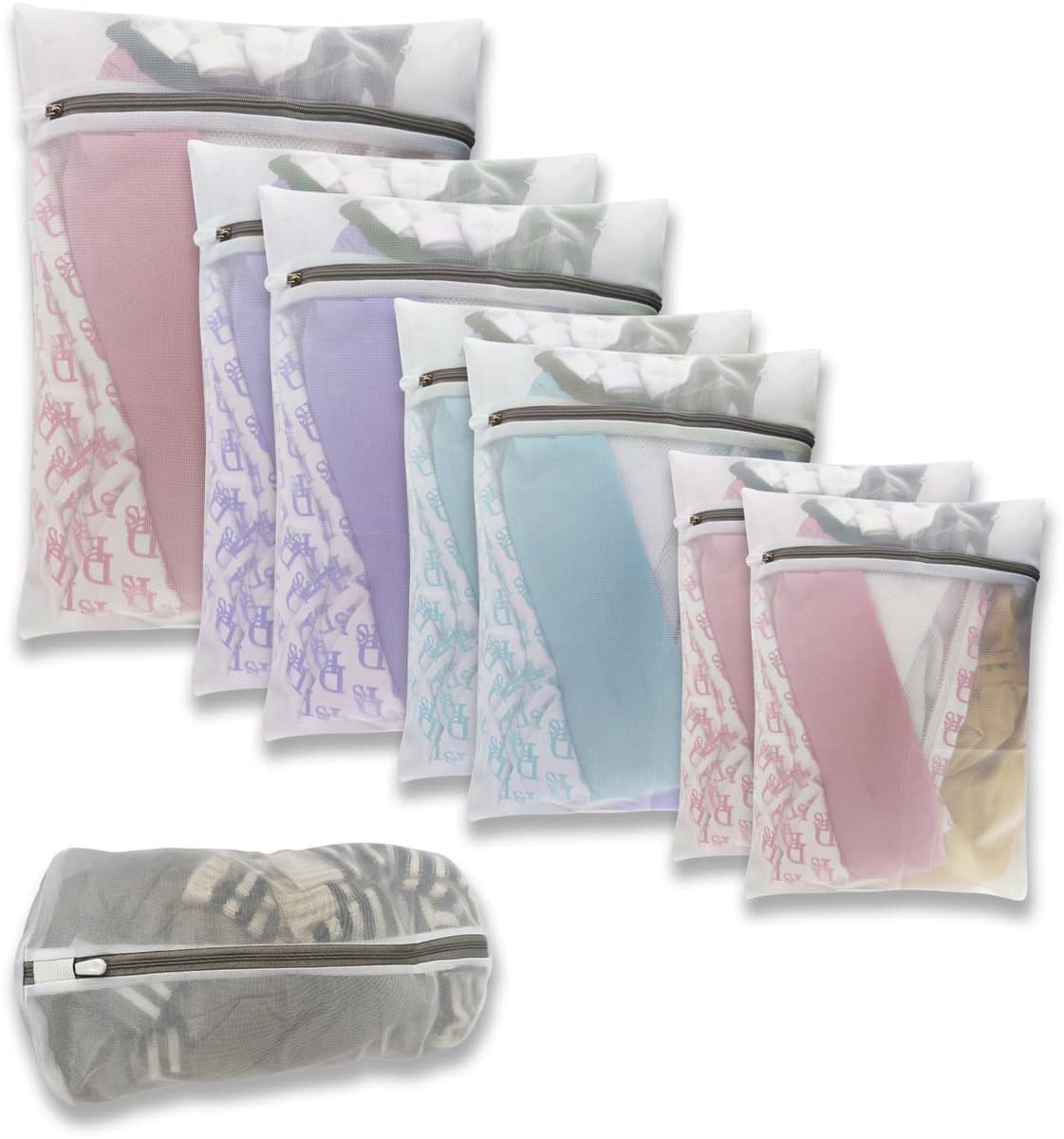 Ibenzoa® Hoogwaardige Waszakken Set Met Ritssluiting Voor Diverse Kledingstukken, 8 Stuks — afbeelding 1