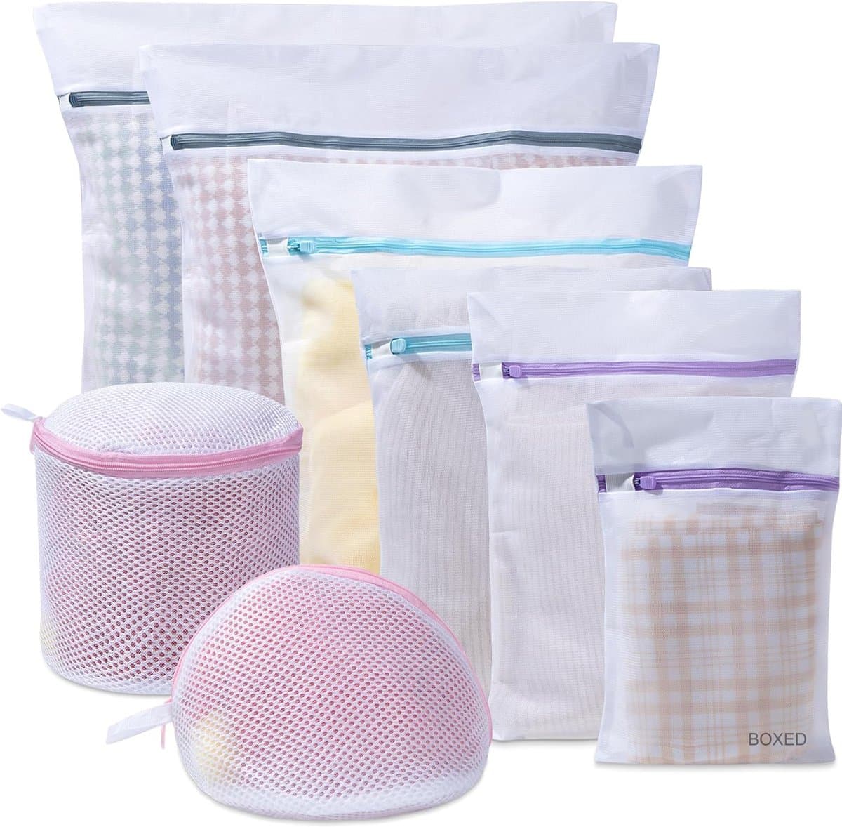 Boxed Waszakken - 8 Stuks - Wasnetten - Waszakken voor Wasgoed - Waszak Groot - Wasnet Lingerie - Waszakken Met Rits - Verschillende Maten — afbeelding 1