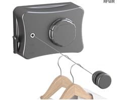 RFWR® Uittrekbare waslijn 5,1 m - Wandmontage zonder boren voor kleine ruimtes