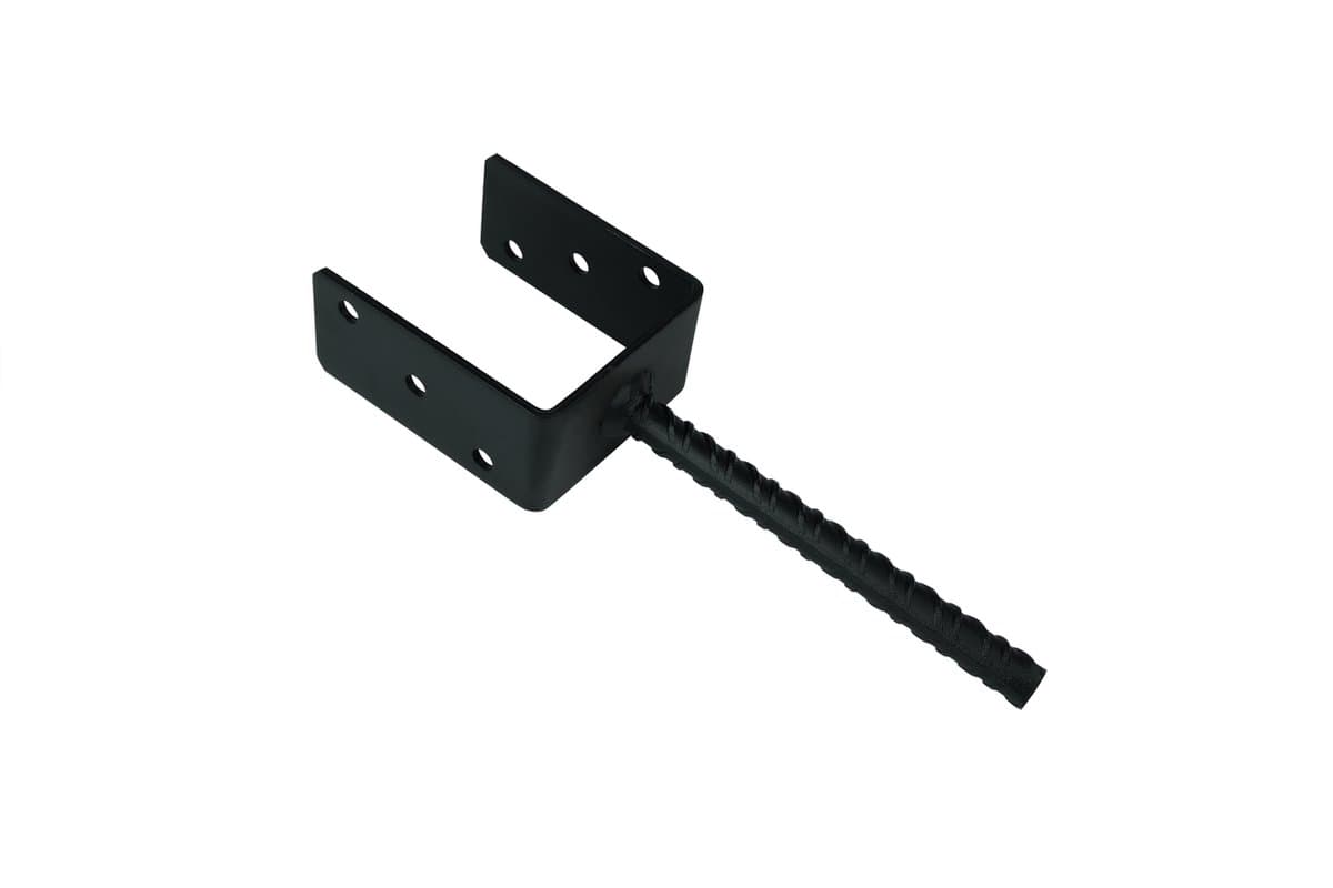 Wovar Instortanker Zwart voor 10 x 10 cm Palen U|anker | Per Stuk — afbeelding 1