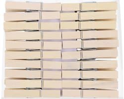 Wasknijpers | Hout | 40 stuks - Sorbo