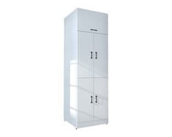 Roomart DORA-II Wasmachine Ombouwkast 70x230 cm met Opzetkast - Wit