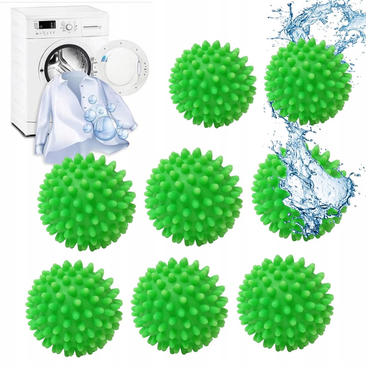 8x Wasmachines Ballen voor Zachte Kleding & Snellere Droogtijd — afbeelding 1